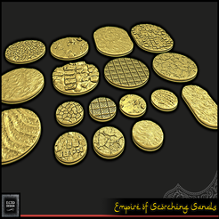 base2.png Free STL file Empire of Scorching Sands - Round Bases・3D print object to download