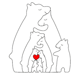 10.png Archivo STL BEAR MAMA KID FAMILY 9 DECOR puzzle・Design para impresora 3D para descargar