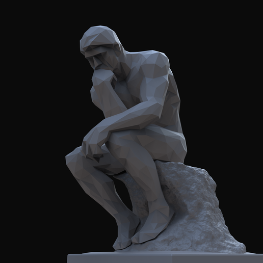 🗿 The Thinker - abstract・ STL File for ・Cults