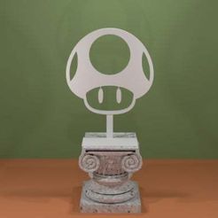 Mario_Mushroom.jpg Download free STL file Super Mario Mushroom Silhouette • 3D print object, 3Dpicks