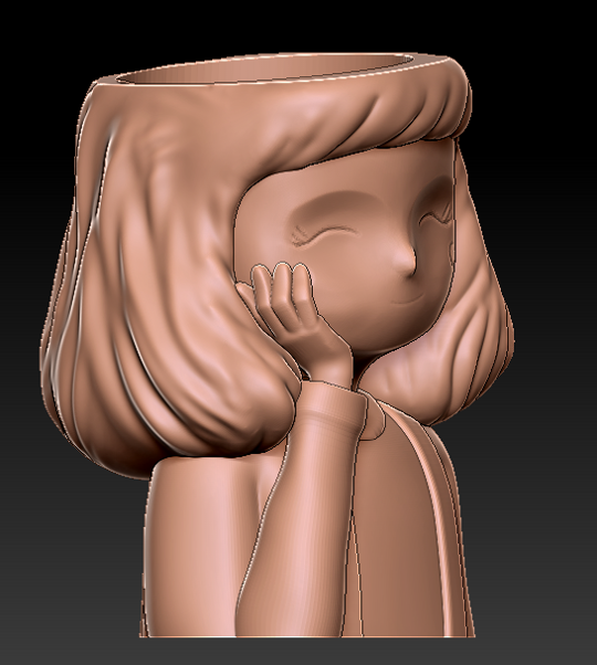 Picture7.png Télécharger le fichier STL Décoration Planter Pot Cute Girl 12 stl pour l'impression 3D • Objet imprimable en 3D, FabioDiazCastro