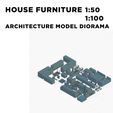 1.jpg STL file HOUSE FURNITURE 1:50 & 1:100 ARCHITECTURE MODEL DIORAMA・Model to download and 3D print