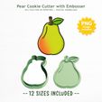 Pear-Cookie-Hero.jpg Pear Cookie Cutter and Embosser