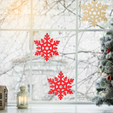 PhotoRoom-20211106_142149.png Christmas Snowflake - Ornament for windows and home decor - tree