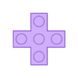 brick_3x3 cross.stl LEGO compatible bricks in various sizes