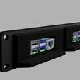10-Inch-Rack-Mount-Raspberry-Pi-4-5-v3.png 10-Zoll 1U Dual Hot-Swap Rack Mount Caddy für Raspberry Pi 4 & 5 Model B - 3D Printable STL & 3MF Files | Custom Design für Homelab Clusters