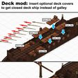 Deck_mod.jpg Big Tabletop Ship, Pathfinder, D&D, Galley, Boat, Large Galley, Roleplaying Ship