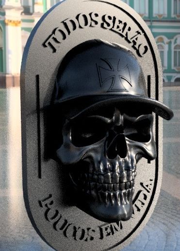 skull plate everyone will be few in life 3D model