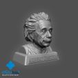 Einstein1.jpg Einstein Bust 3D print with base-supported