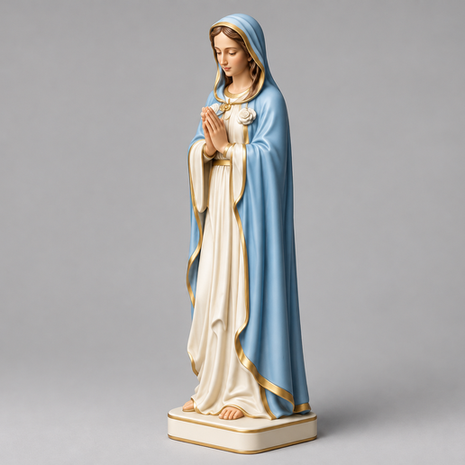 Our Lady of the Mystical Rose Catholic Statue 3D Printable STL