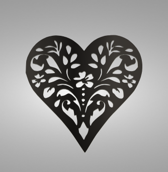 STL file Love heart pattern・3D printer design to download・Cults