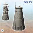 2.jpg Futuristic round cone tower with roof antennas and air vents (4) - Future Sci-Fi SF Post apocalyptic Tabletop Scifi Wargaming Planetary exploration RPG Terrain