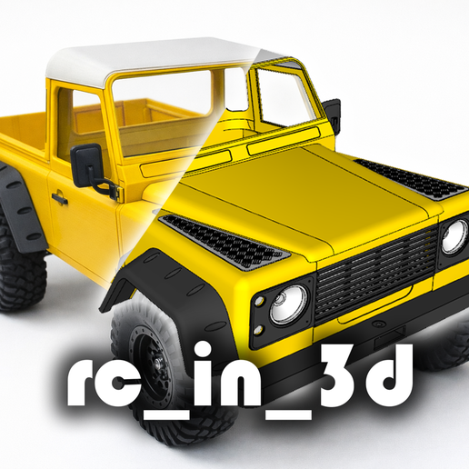 Land Rover Defender 90 2 door pick-up body 1/10 SCALE OFF-ROAD CRAWLER BODY | Wheelbase 240mm