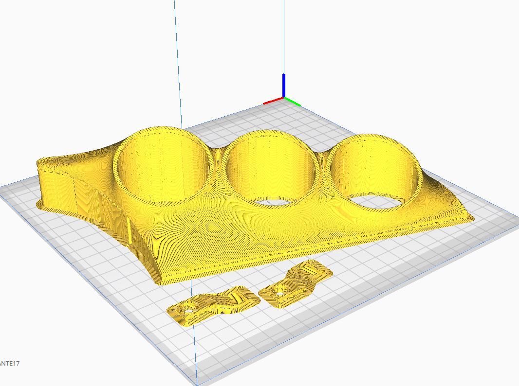 Support Pour 3 Jauges 52mm BMW E36 - Imprimé En 3D Pour Console Centrale, Neuf