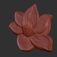 Magnolia1-3.jpg Magnolia - Mississippi symbol 3d relief .stl file