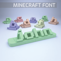 Minecraft-Font.png 3D file 3D name from letters - minecraft font・Model to download and 3D print