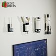 6.jpg 3D printed wall mount for Lego Saturn V rocket