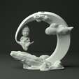 all.png BackFlow Incense Burner Baby Buddha and Luna for 3D printing model