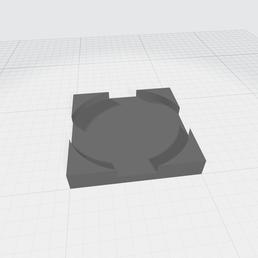 25mm Round to 25mm Square Base Adapter (Conversion Base)