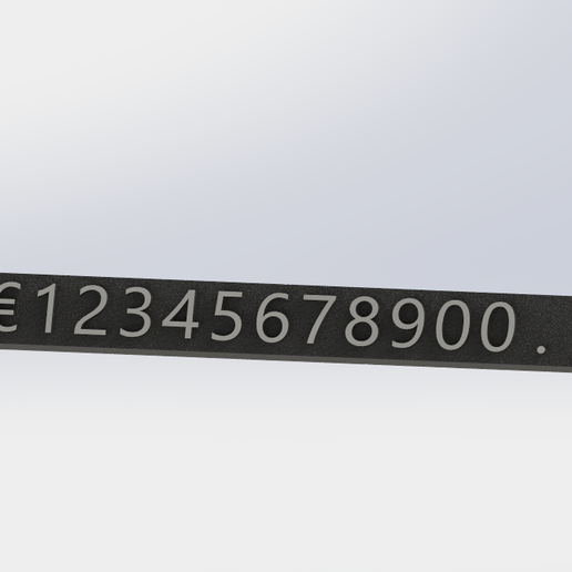 Snap-Fit Price Tag Number Kit – With TL, Dollar, Euro & Pound Symbols - 3D model önizlemesi