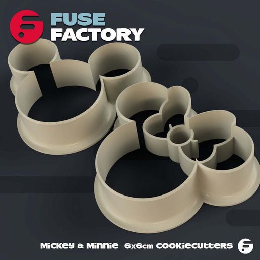 Mickey & Minnie Cookie Cutters 3D model