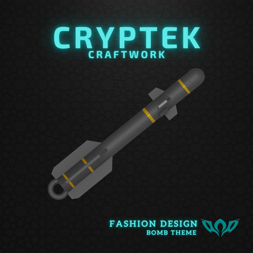 10. Brimstone Missile - MBDA - Toy Replica of Pinpoint Power in Miniature: Brimstone Missile Bomb Earring, Keychain and Necklace - Royal Air Force - 3D model