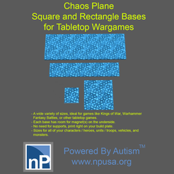 Chaos_Plane_Square_and_Rectangle_Main_900.png STL file Square / Rectangle Chaos Plane or Alien World Bases・3D printer model to download