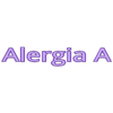 palabra Alergia A.stl penicillin allergy keychain,penicillin allergy, indicator, warning, sticker, label