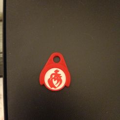 V1.jpg Free 3MF file Cart token with key ring Vendée and customizable・Model to download and 3D print