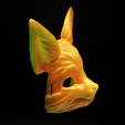 10.png Animal Fox Face Mask - Animal Cosplay Helmet 3D print model