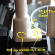 j A | cap screws Pea eS Ender 5/5pro Overhead Direct Drive feed system made with PVC
