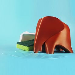 thumbnail_1.jpg STL file Sponge Holder Elephant・3D print object to download