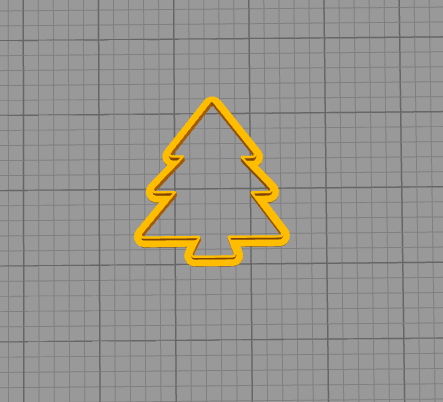 cutter cookie Christmas tree, natal - 6cm - 3D model önizlemesi