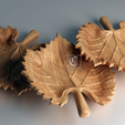 A.png Vine Leaf Shaped Tray - 3D STL Model designed for Aspire Vcarve Carveco Artcam