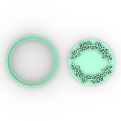 circulo-con-flores.jpeg STAMP + CIRCLE CUTTER WITH FLOWERS - COOKIE CUTTER