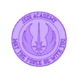 Logo Jedi Academy MaY The Force Be With You - Portavaso.stl Jedi Cup Holder: May the Force Protect Your Beverage