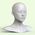 3.75.jpg 5 3D Head Face Eyes Female Character Women art portrait doll 3D Low-poly 3D model