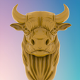 1.png Bull Head 3 3D MODEL STL FILE FOR CNC ROUTER LASER & 3D PRINTER