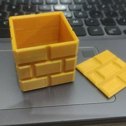 Mario-Brick.jpg Бесплатный STL файл Коробка для кирпичей Mario・3D-печатная модель для скачивания
