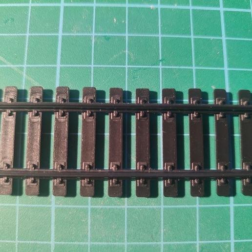 vía ferrocarril tren escala H0 y escala N 3D model