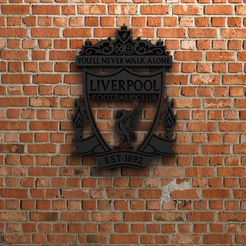1.jpg Archivo STL Logotipo del Liverpool FC・Plan para descargar y imprimir en 3D, waelmoussa