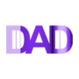 I LOVE U DAD supporté v2.stl Datei STL Schlüsselanhänger I love you dad Vatertag・Design für 3D-Drucker zum herunterladen