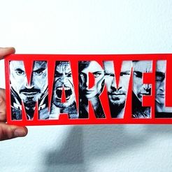 fc5df45851d301c0d9a1d654f10820c9_display_large.jpg Free STL file placa marvel・Object to download and to 3D print
