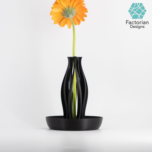 Vase-STL-3D-print-file-2.jpg Mordern Vase "Emberflare" | Propagation Vase STL to 3D print | Open Water Design
