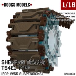 16003-01.jpg 1/16 M4 SHERMAN VVSS TRACKS - T54E1 TYPE - DM16003