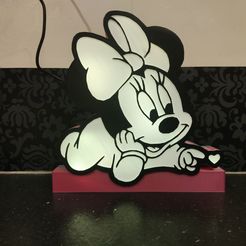 311012738_1285651022170816_213384137181407770_n.jpg STL file minnie led lamp・3D printable design to download