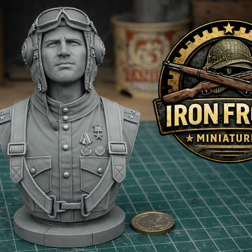 Realistic American Soldier Bust