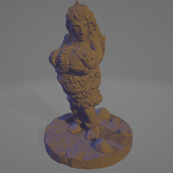 Ice-Age-Pregnant-Mother.png STL file Ice Age Pregnant Mother・Model to download and 3D print