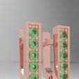 untitled.1211.jpg Classic Rectangular Earrings 3D Model for Printing - English Lock Leverback - 12 Round Stones 2.0mm - STL Jewelry Design for Gold Silver Casting