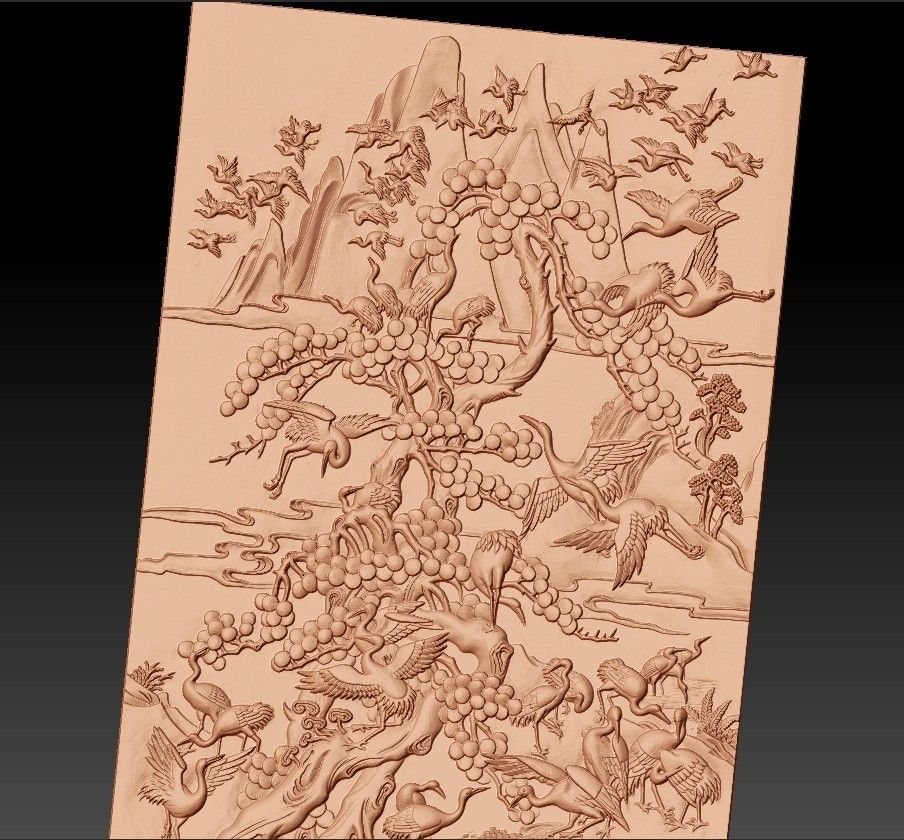 hundreds_of_cranes4.jpg Download free STL file Chinese traditional woodcarving • 3D printing model, stlfilesfree